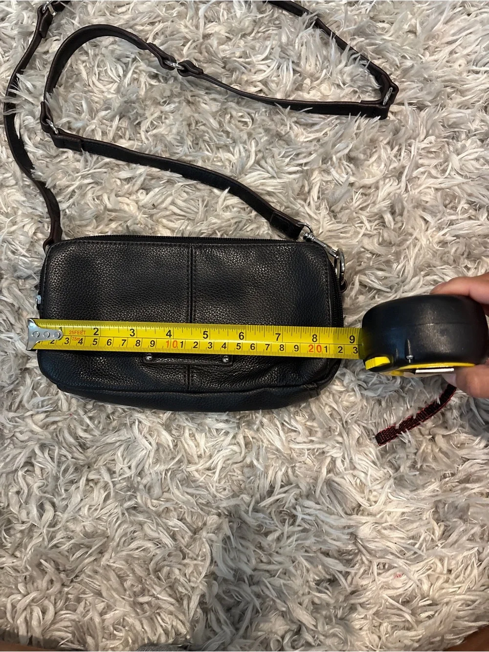 Y2K Vintage Tignanello Triple Compartment Leather Crossbody Bag NWOT